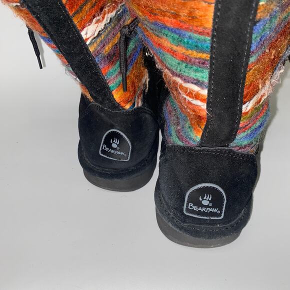 BearPaw Black and Multicolor Winter Boots - Picture 6 of 10